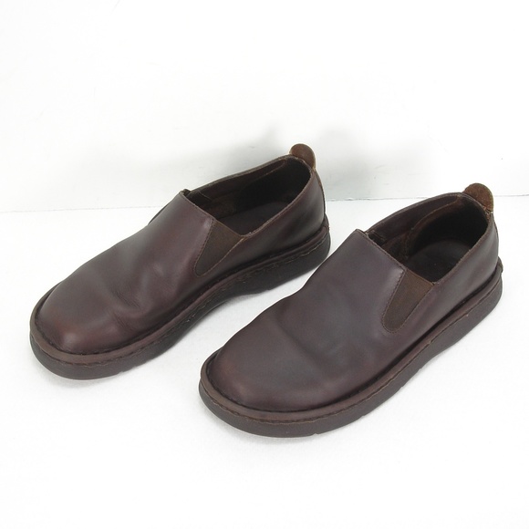 POLO RALPH LAUREN BROWN OIL LEATHER LOAFERS 10.5 D